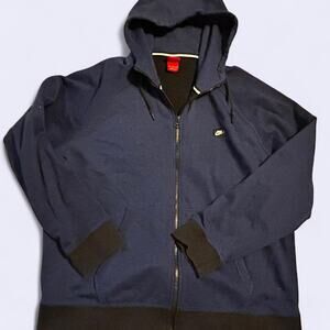 Navy nike zip up hoodie Men's Size 2x EUC